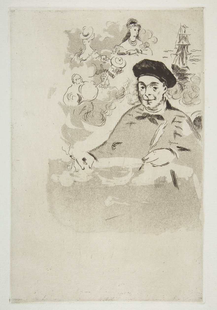 Frontispício para uma edição de Les Ballades de Théodore de Banville, 1874. de Édouard Manet