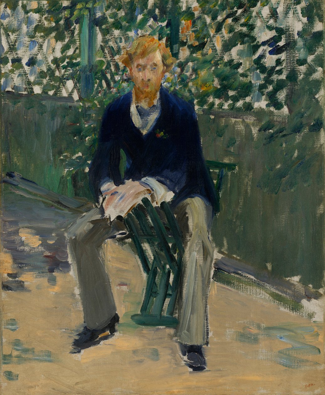 George Moore no Jardim do Artista de Édouard Manet