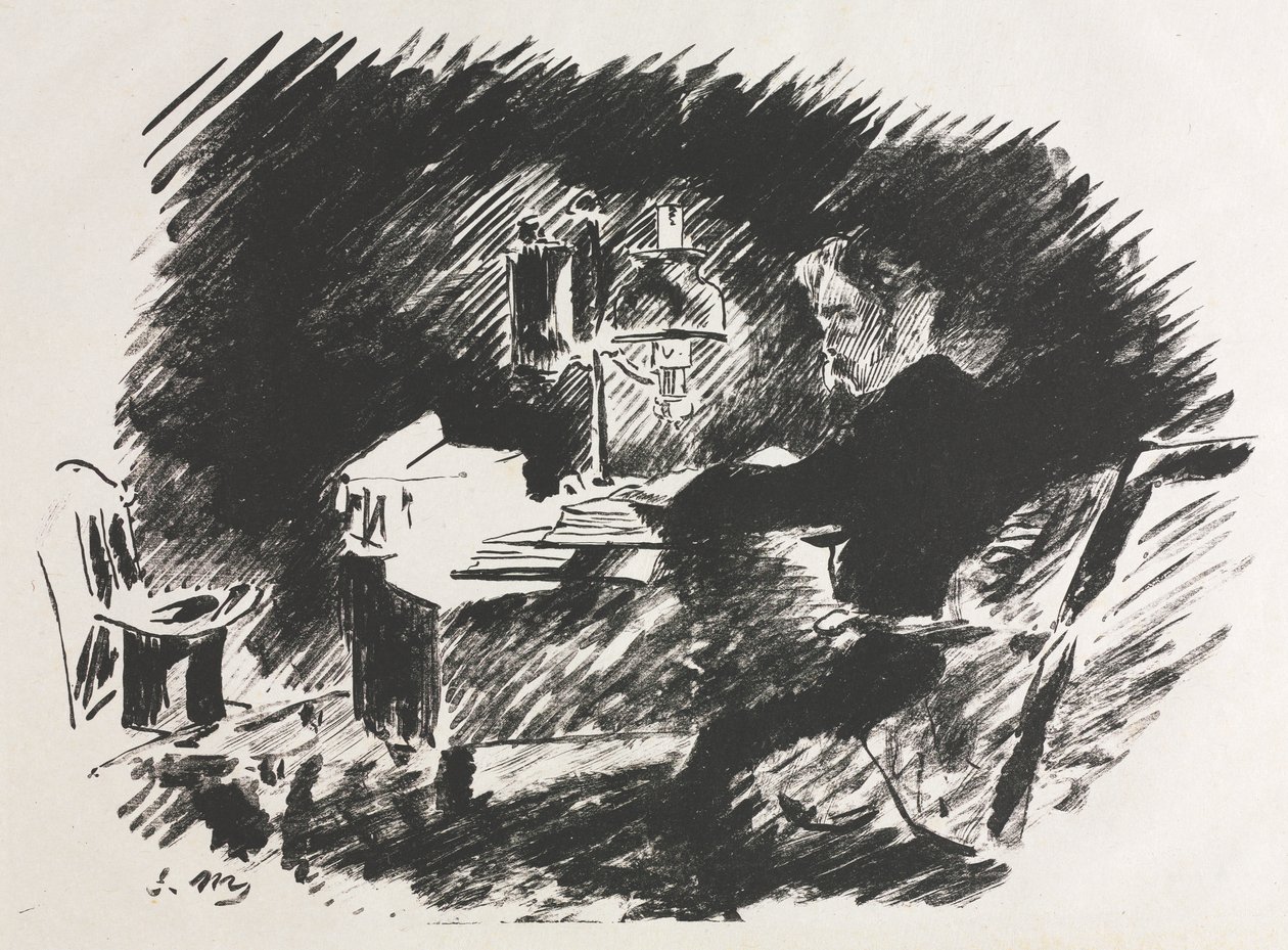 Ilustração para O Corvo de Edgar Allan Poe de Édouard Manet