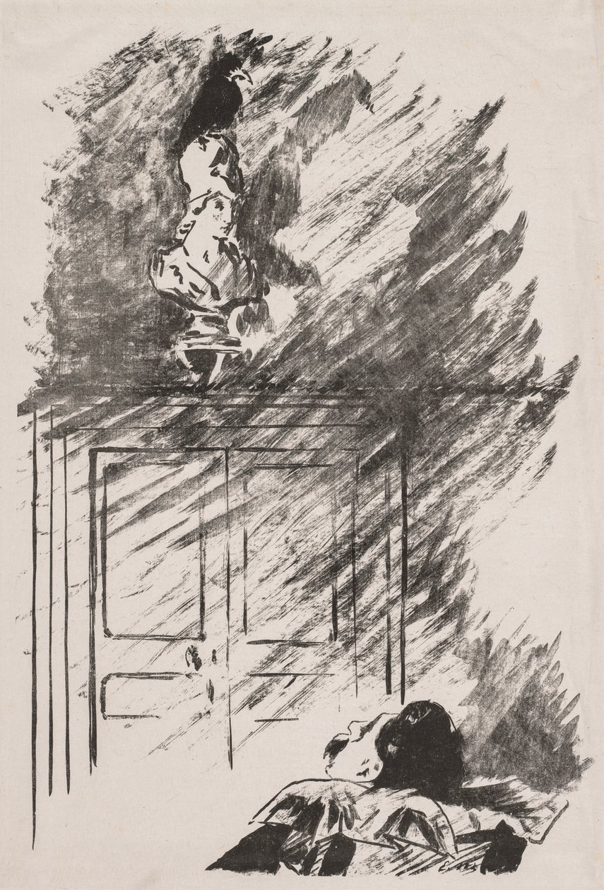 Ilustração para O Corvo de Edgar Allan Poe de Édouard Manet