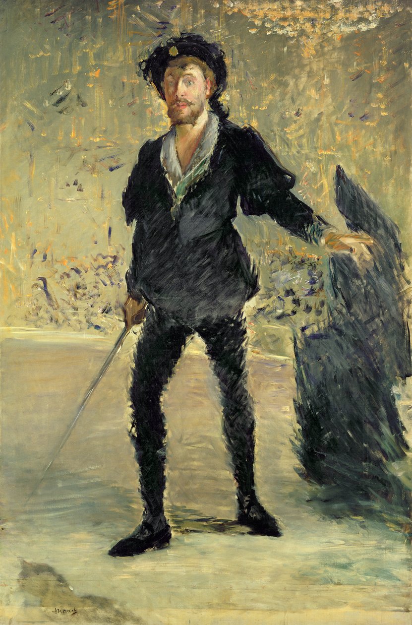 Jean Baptiste Faure (1840-1914) na Ópera &39;Hamlet&39; de Ambroise Thomas (1811-1886) (Estudo), 1877 de Édouard Manet