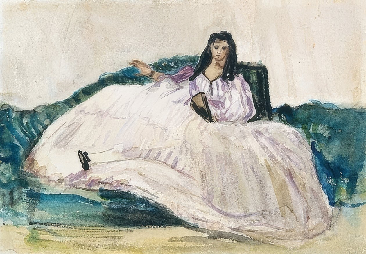 Jeanne Duval - Maitresse de Baudelaire. Um 1862 de Édouard Manet