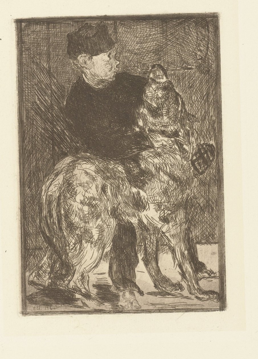 O rapaz brinca com o cão
Le garçon et le chien de Édouard Manet