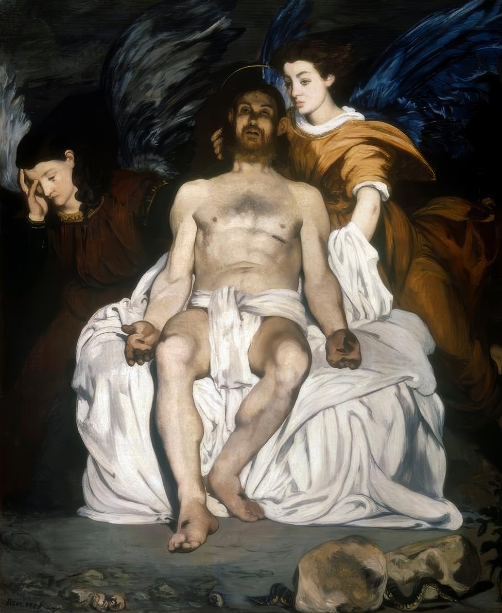 O Cristo morto e os anjos de Édouard Manet