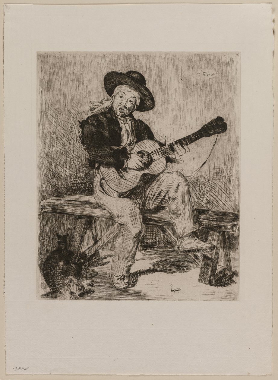 O Guitarrero, 1861. de Édouard Manet