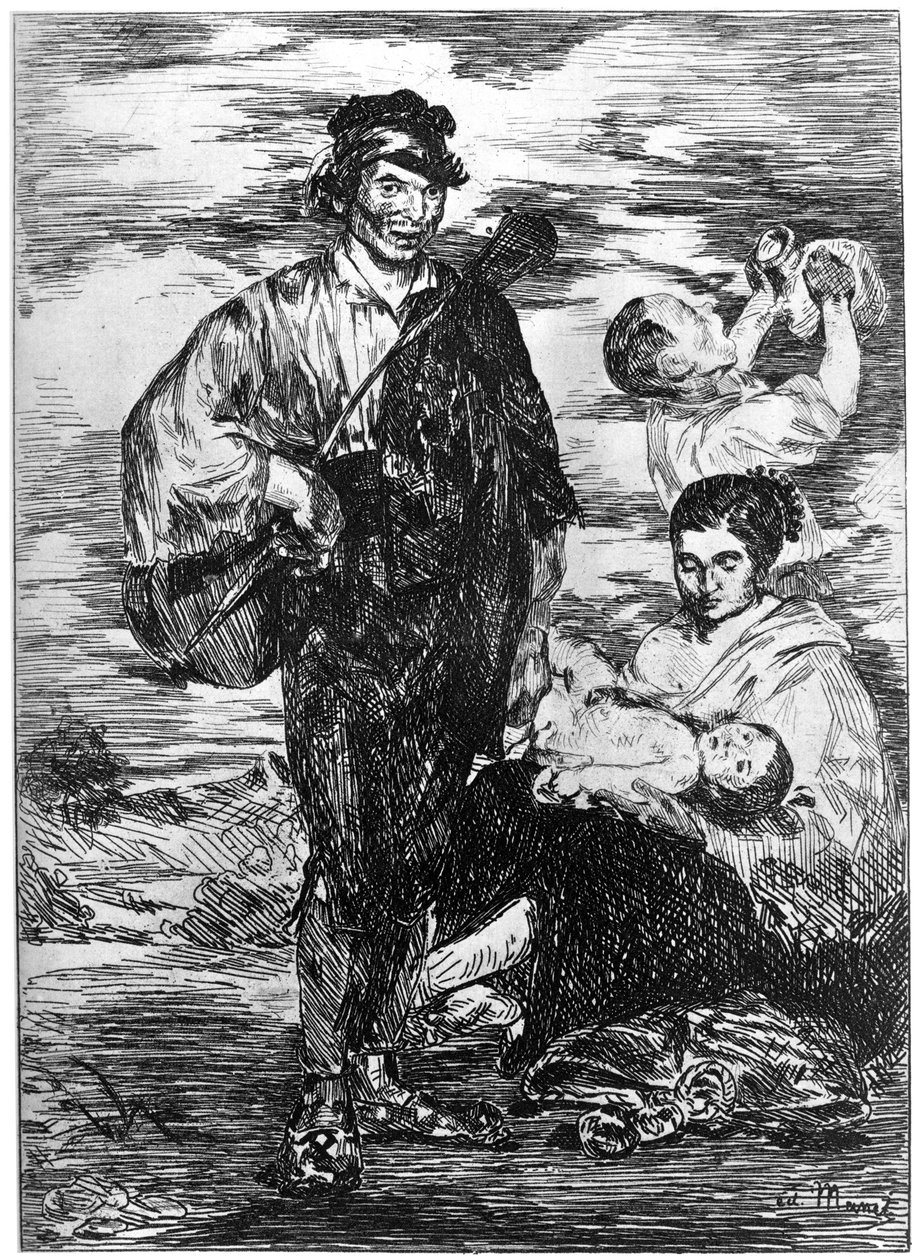 Les Gitanos, Os Ciganos, c1850-1880 1924 de Édouard Manet