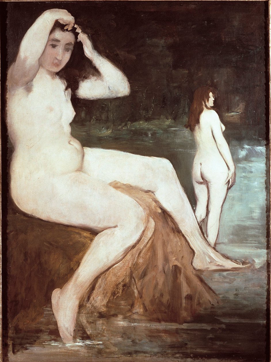 Les bathheuses Painting by Edouard Manet (1832-1883) 1874 Sun. 132x98 cm São Paulo, Museu de Arte de Édouard Manet