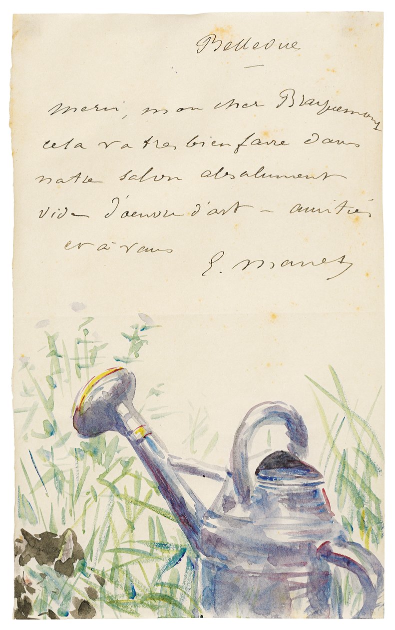 Carta a Félix Bracquemond, outubro de 1880 de Édouard Manet