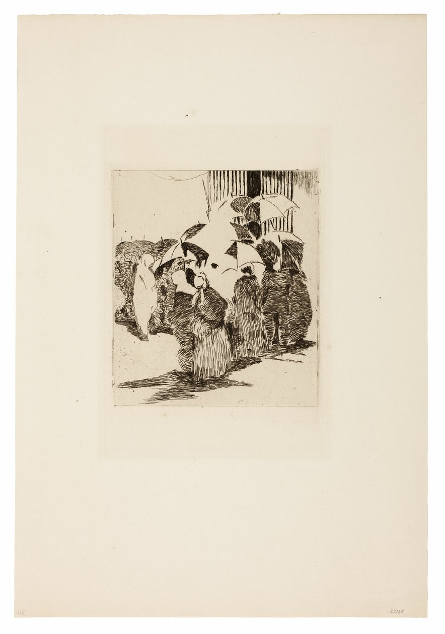 Fila em frente ao açougue de Édouard Manet