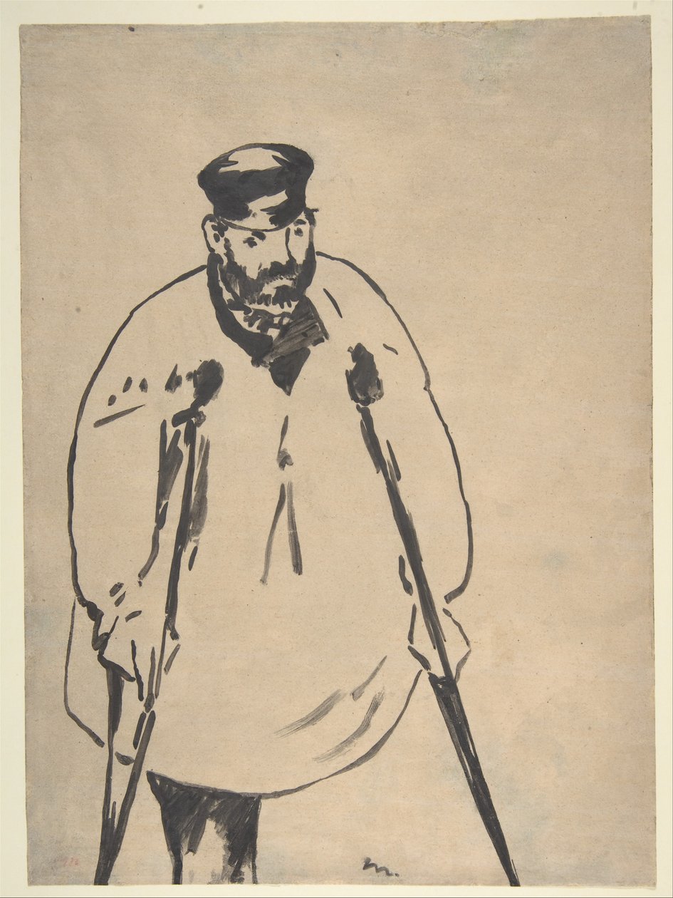 Manet - Um homem de muletas, 1878 de Édouard Manet