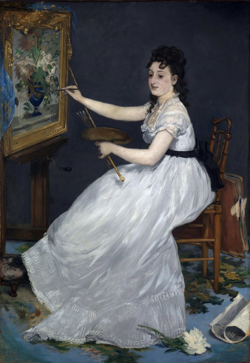Manet, Edouard (1832-1883) Eva Gonzales (1849-1883) Óleo sobre tela 1870 National Gallery, London 191x133,4 de Édouard Manet