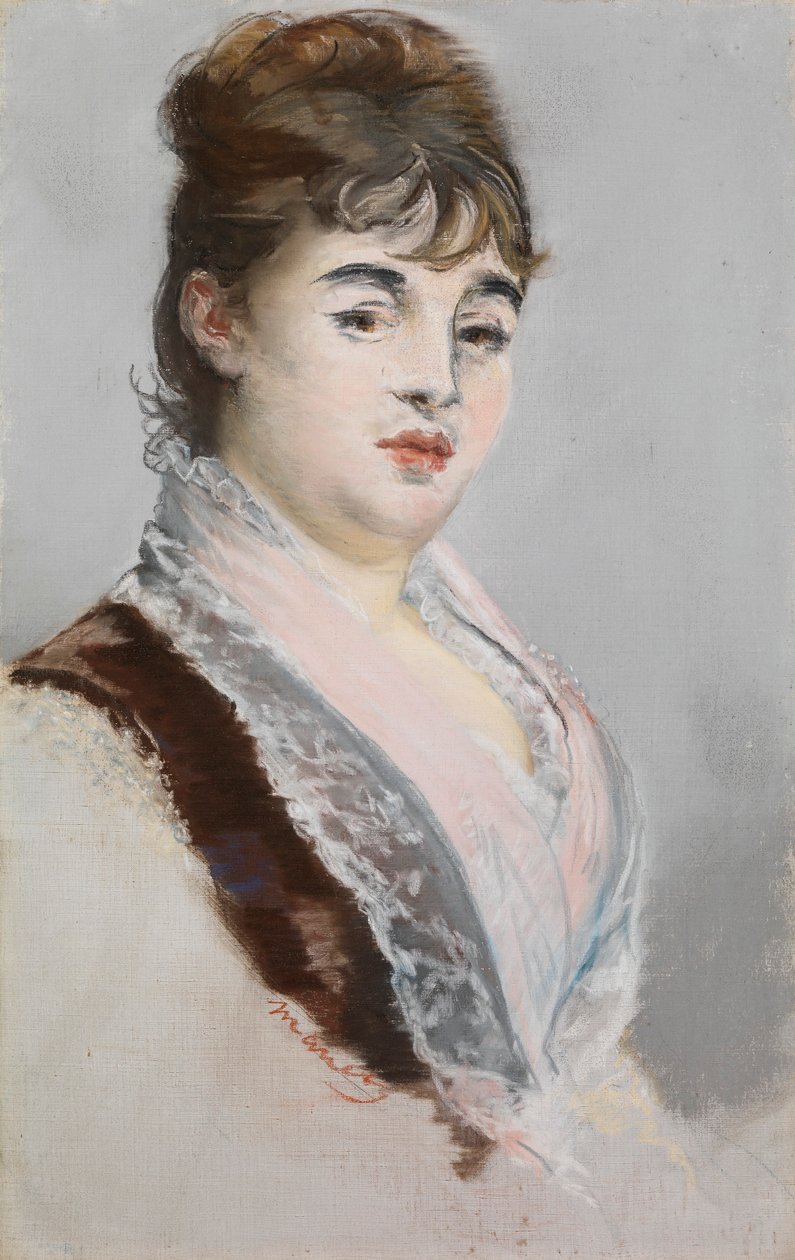 Marie Colombier, c.1880 (pastel sobre tela de linho) de Édouard Manet