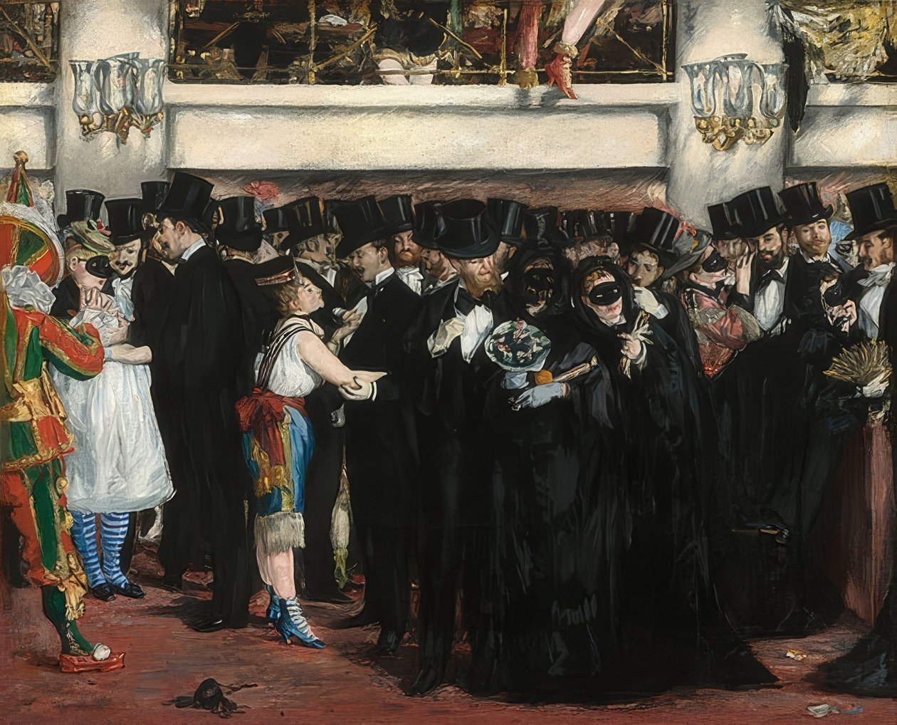 Bola mascarada na ópera. 1873 de Édouard Manet