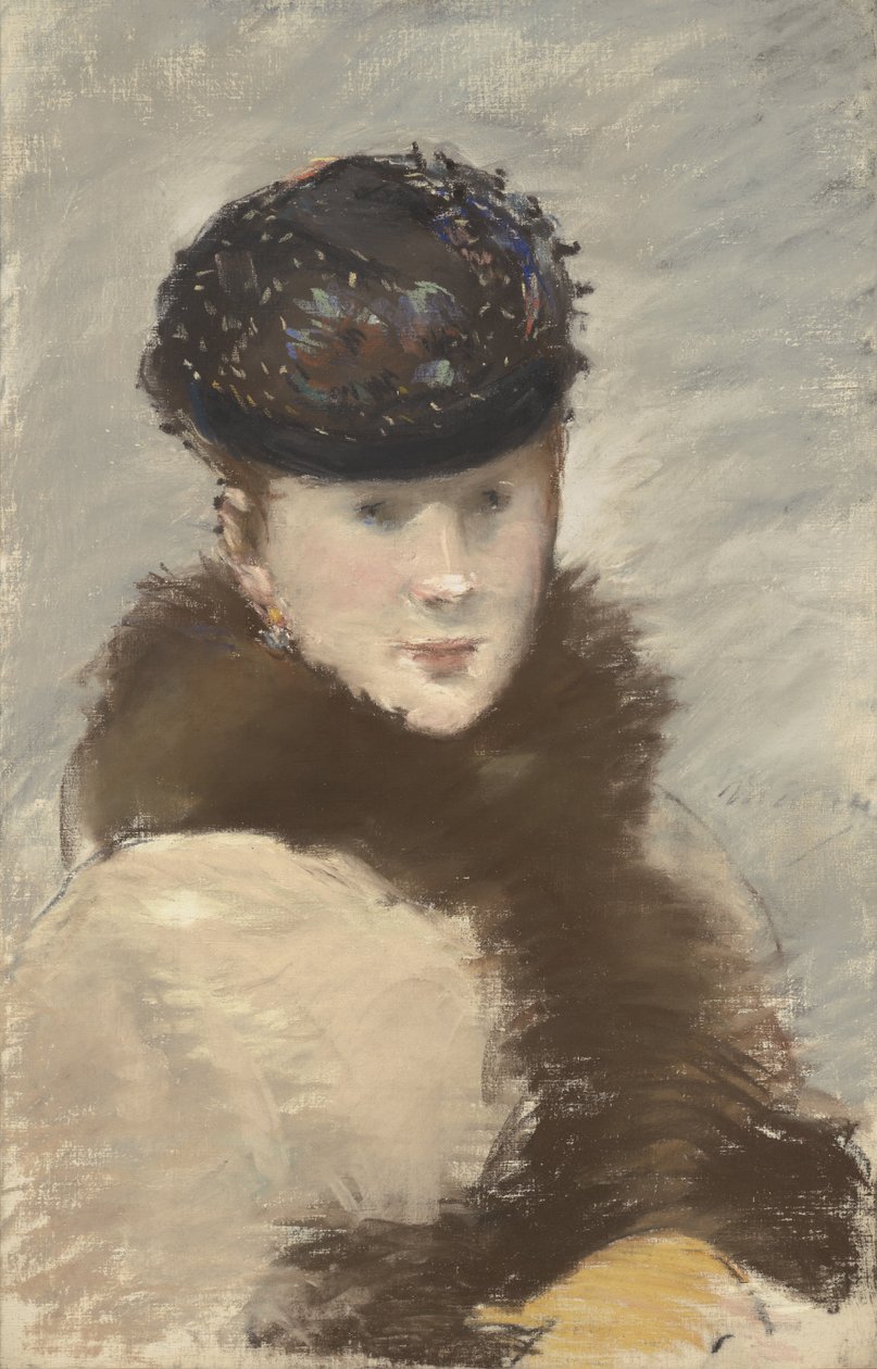 Mery Laurent usando um pequeno toque, 1882 de Édouard Manet