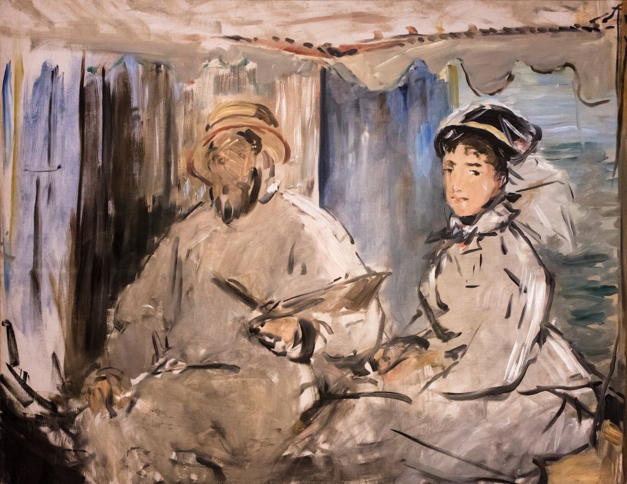Monet no seu estúdio de Edouard Manet