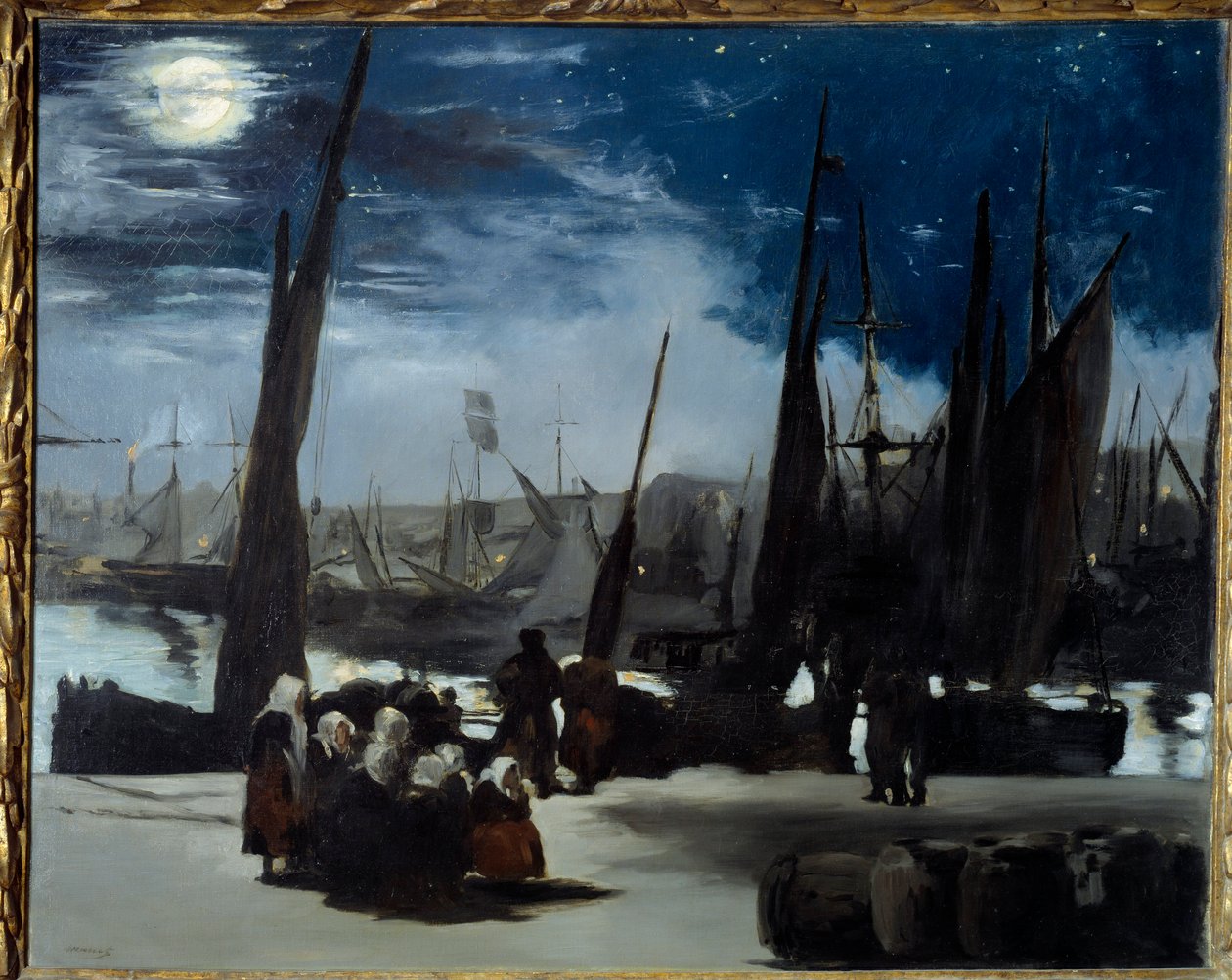 Luar no porto de Boulogne Pintura de Edouard Manet (1832-1883) 1869 Sol. 0,82x1,01 m Paris, musee d