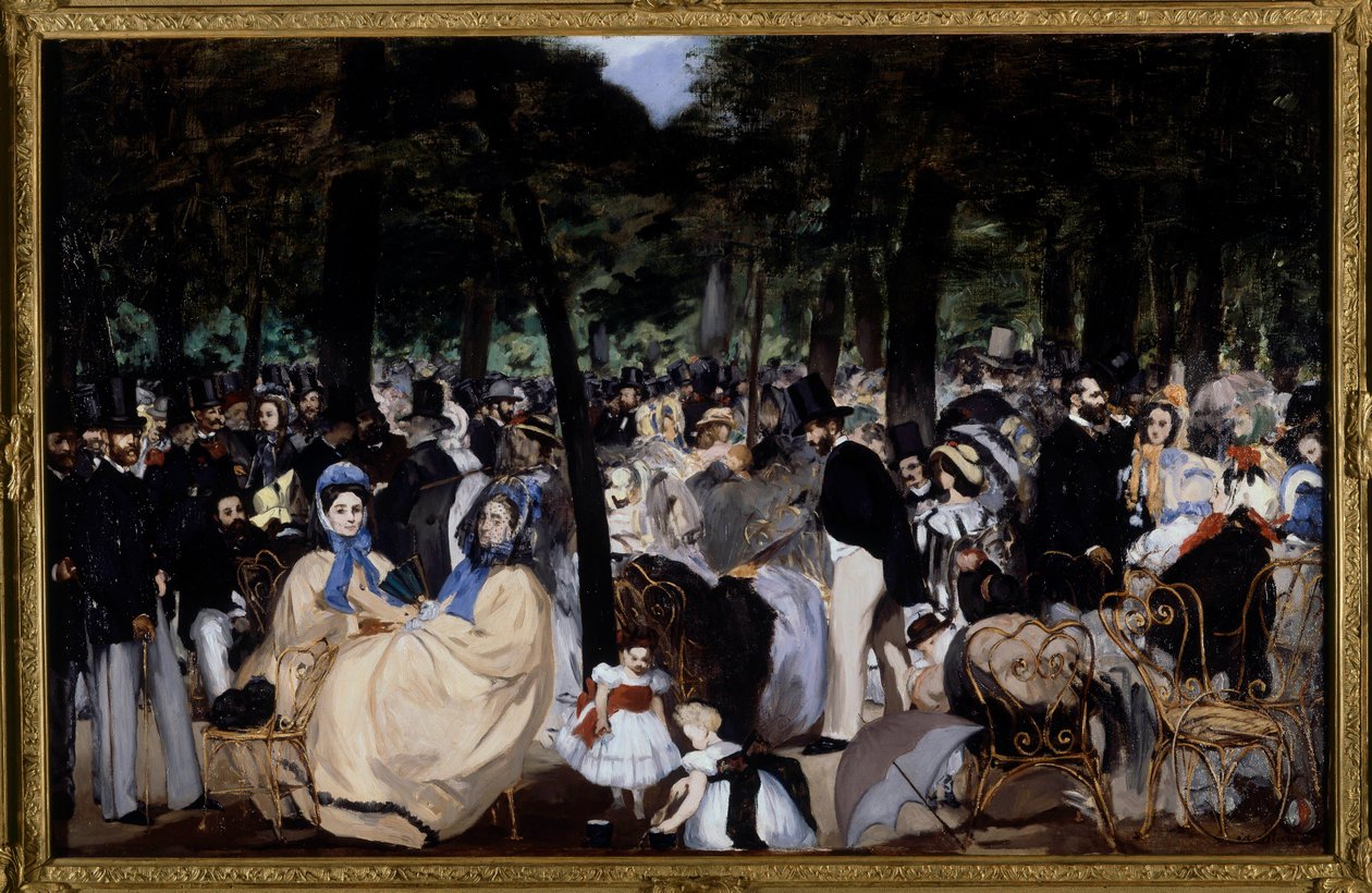 Música nos Jardins das Tulherias de Édouard Manet