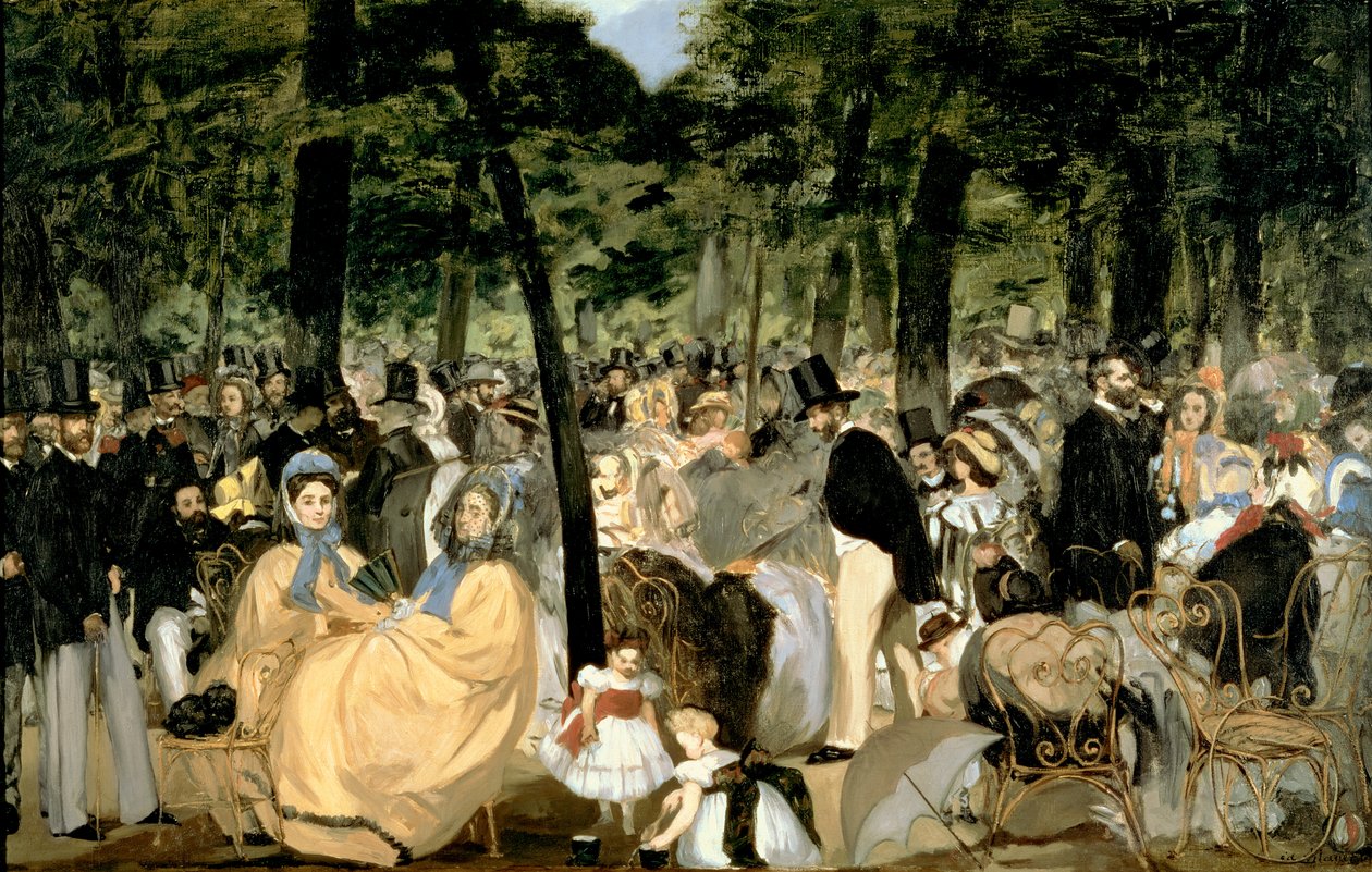 Música nos Jardins das Tulherias de Édouard Manet