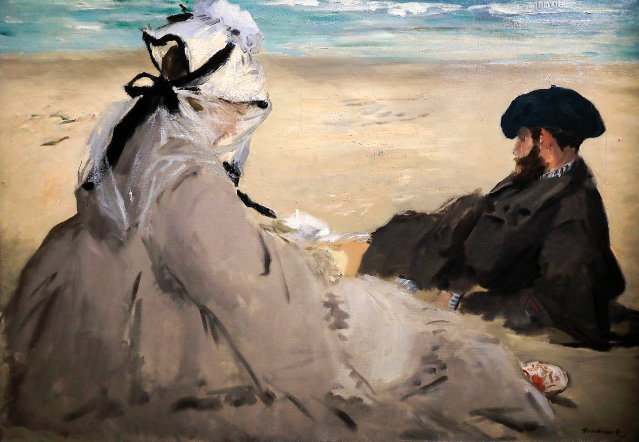 Na praia de Édouard Manet