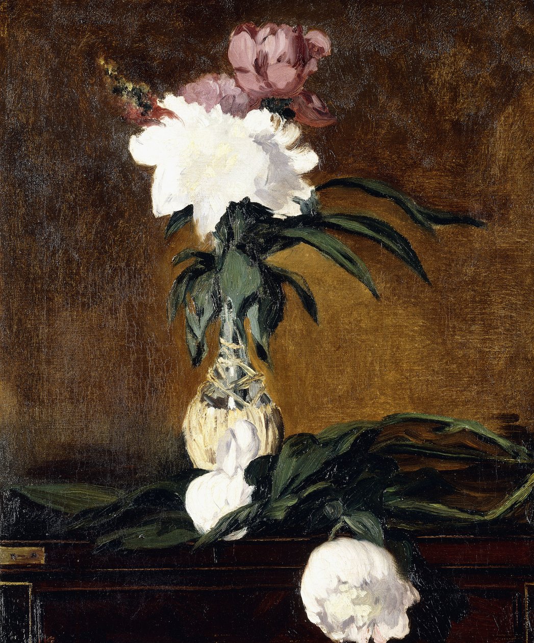 Peônias em uma garrafa, 1864 de Édouard Manet