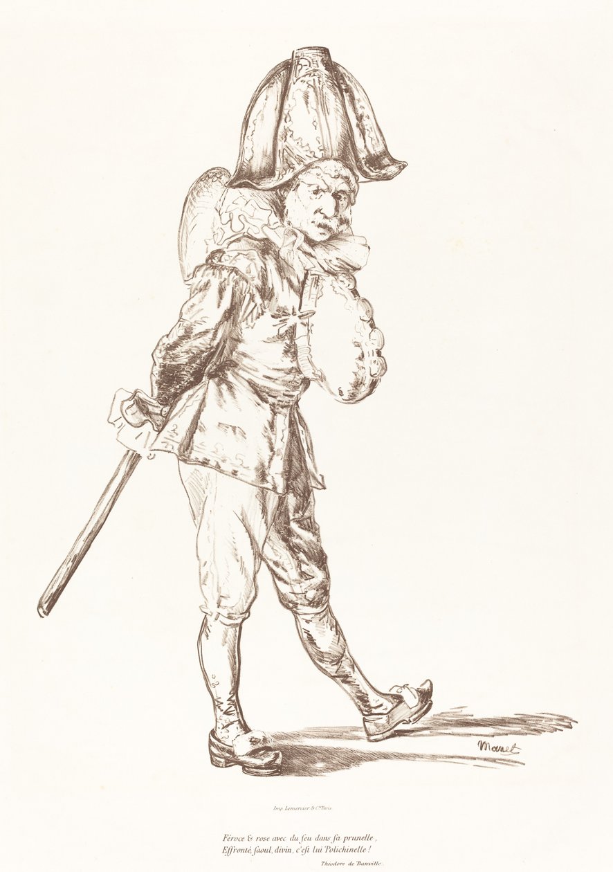 Punchinello, 1874. de Édouard Manet