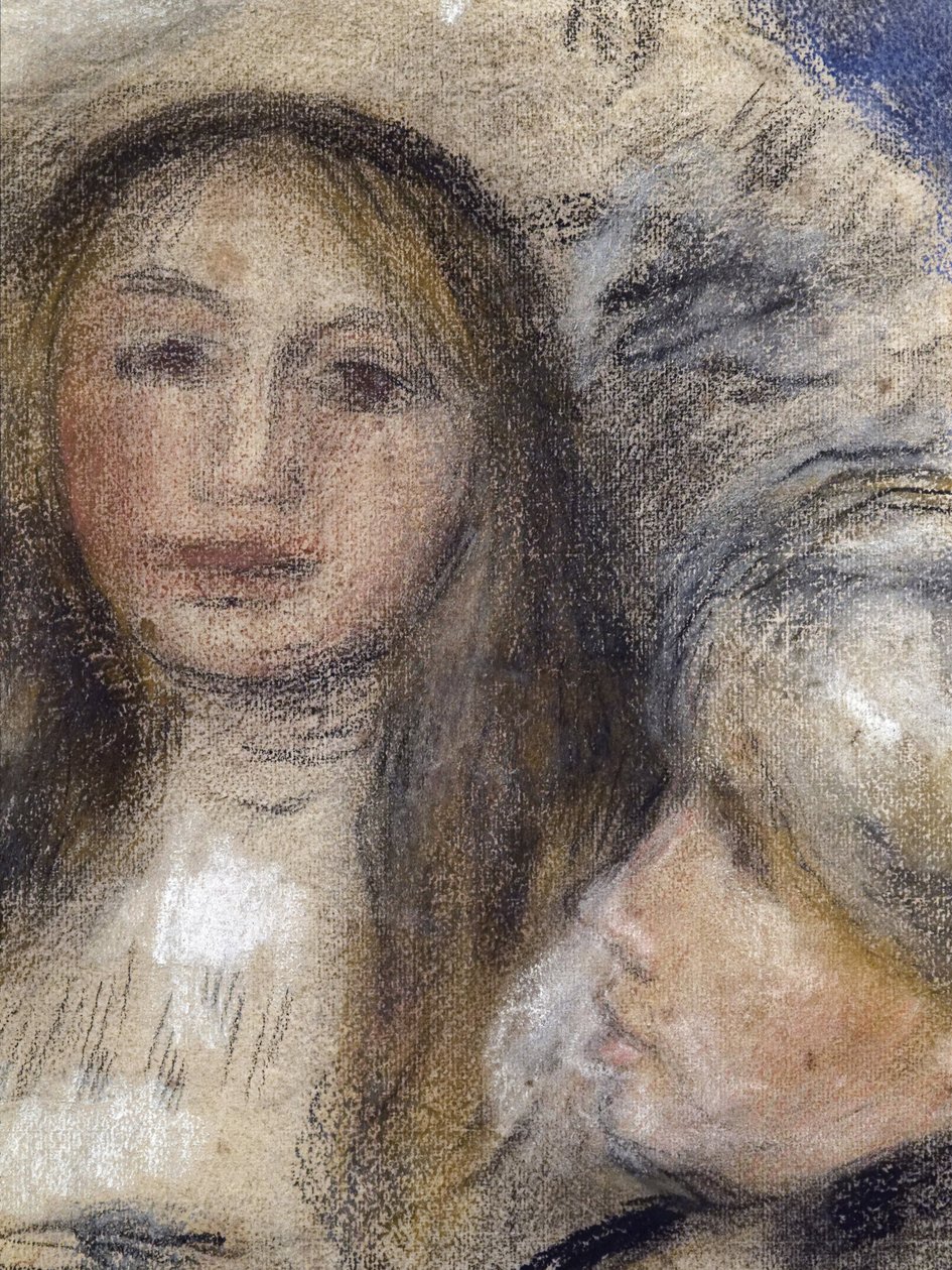 Retrato de Berthe Morisot (1841-1895) e da sua filha (Julie Manet de Édouard Manet