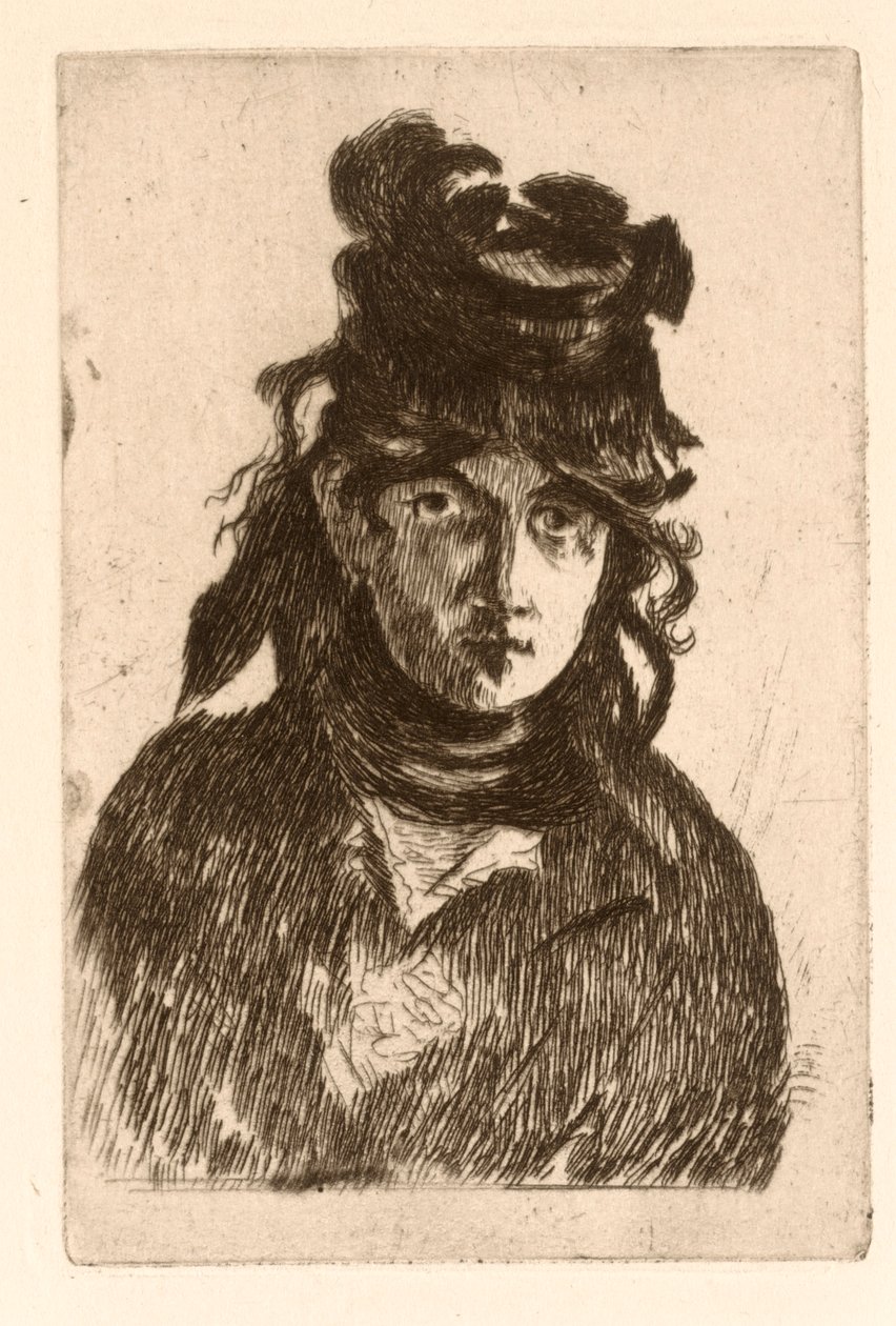 Retrato de Berthe Morisot. de Édouard Manet