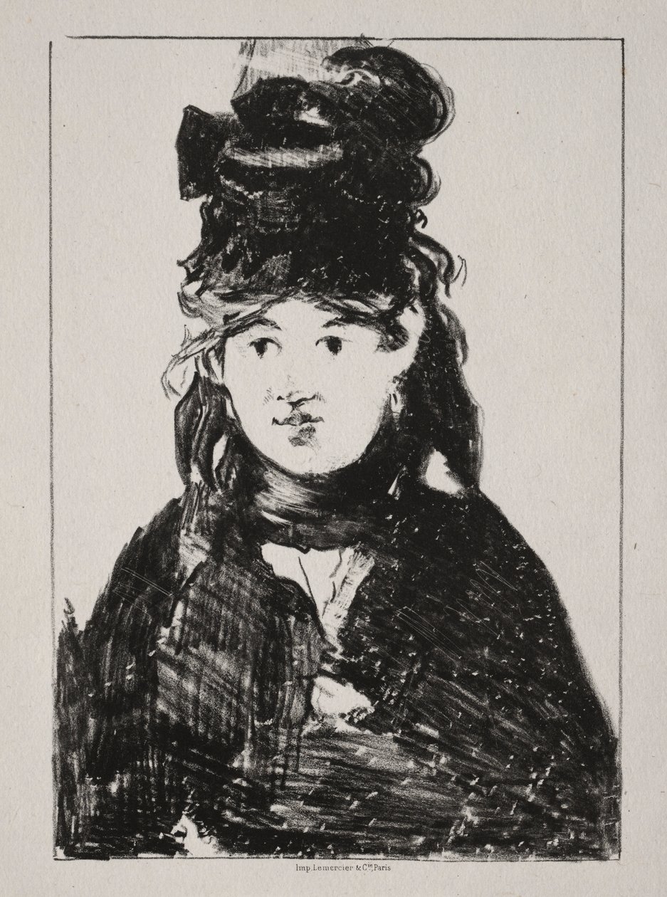 Retrato de Berthe Morisot, 1872. de Édouard Manet