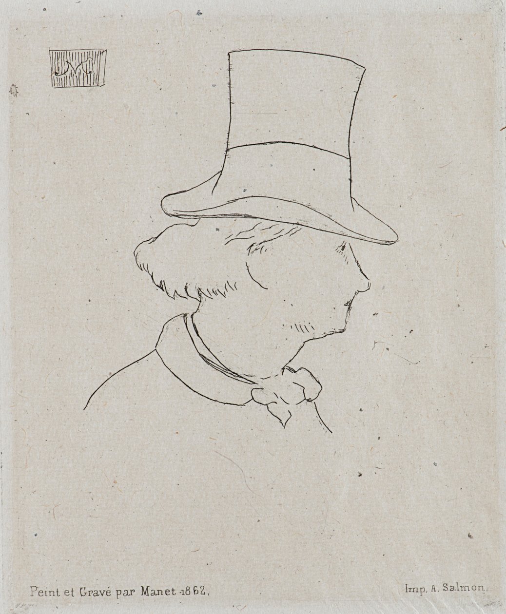 Retrato de Charles Baudelaire 1821-1867. de Édouard Manet