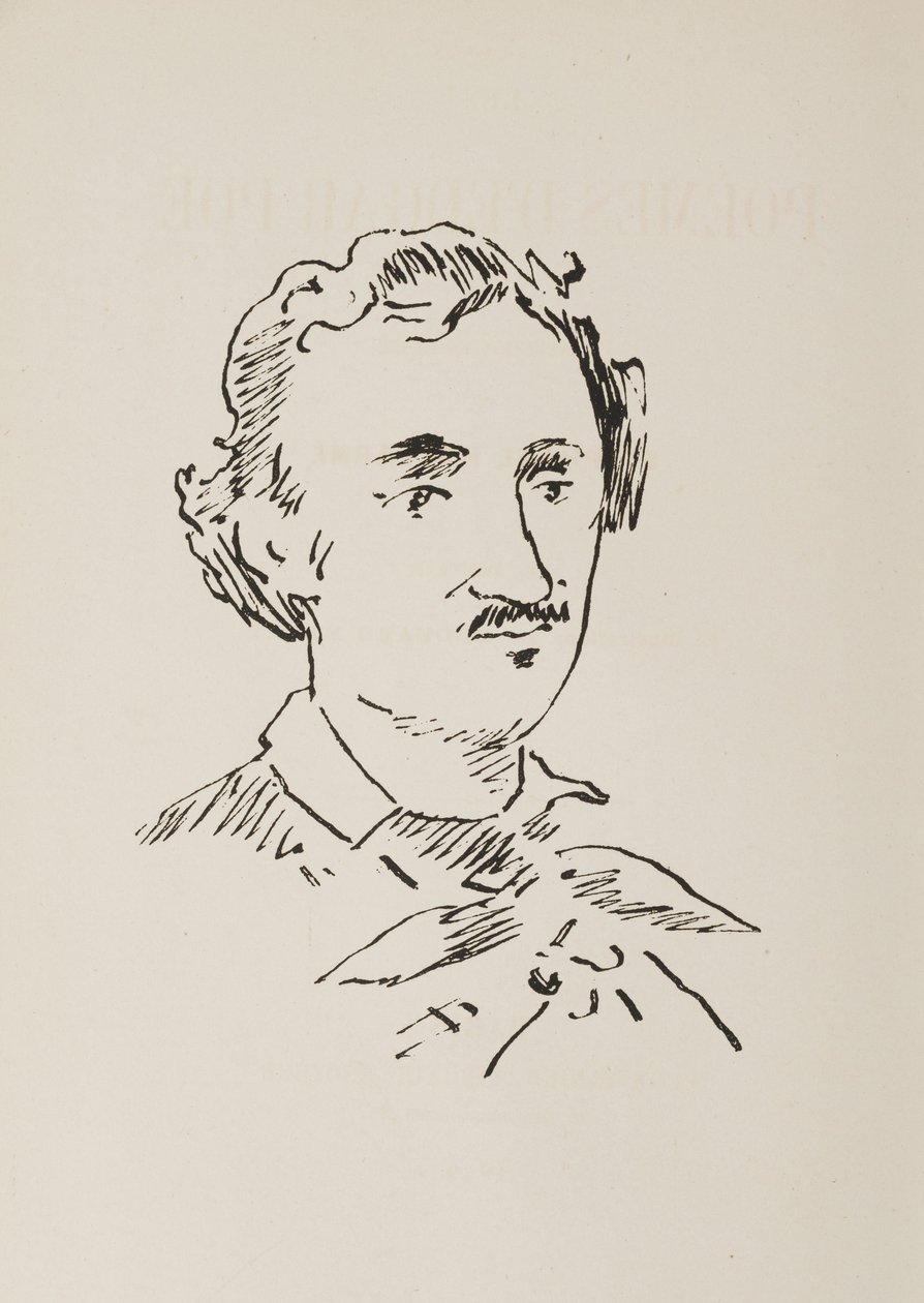 Retrato de Edgar Allan Poe 1809-1849, 1889. de Édouard Manet
