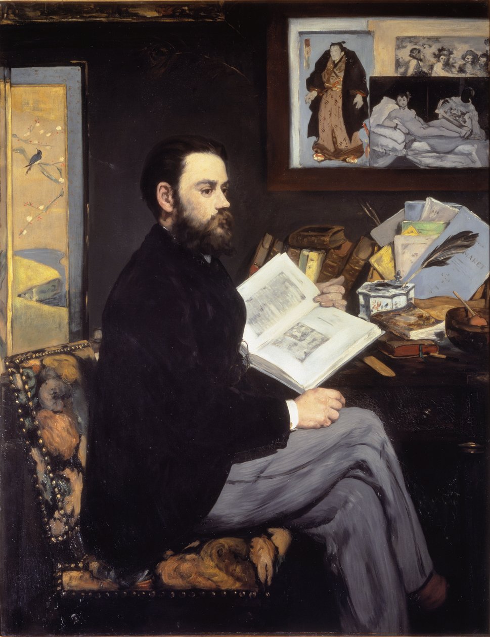 Retrato de Emile Zola - 1868, Óleo sobre tela de Édouard Manet