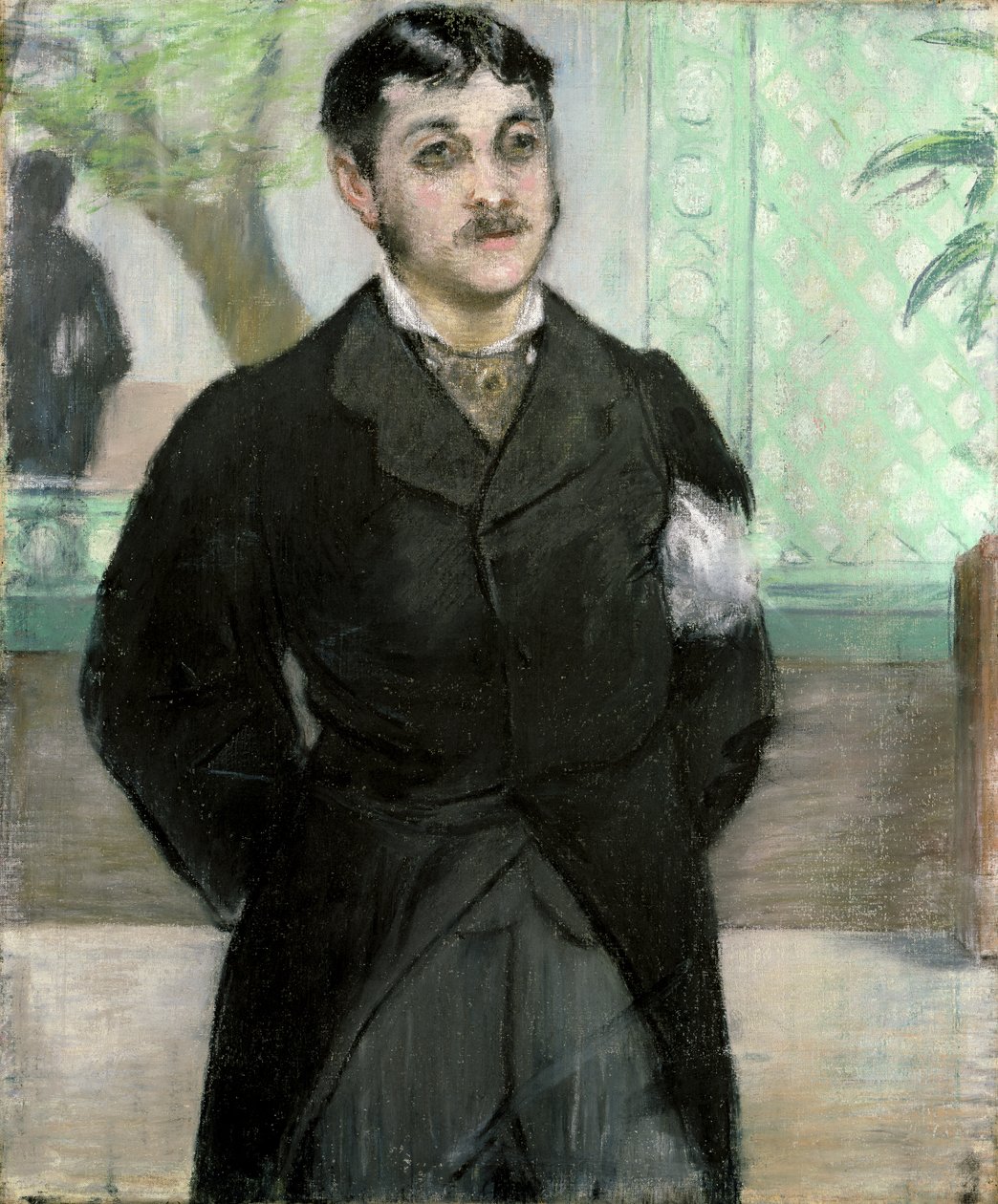 Retrato de M. Gauthier-Lathuille, filho do dono do restaurante &39;Le Pere Lathuille&39; (pastel sobre tela) de Édouard Manet