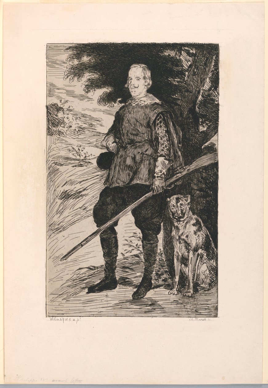 Retrato de Filipe IV, rei da Espanha, depois de Diego Velázquez de Édouard Manet