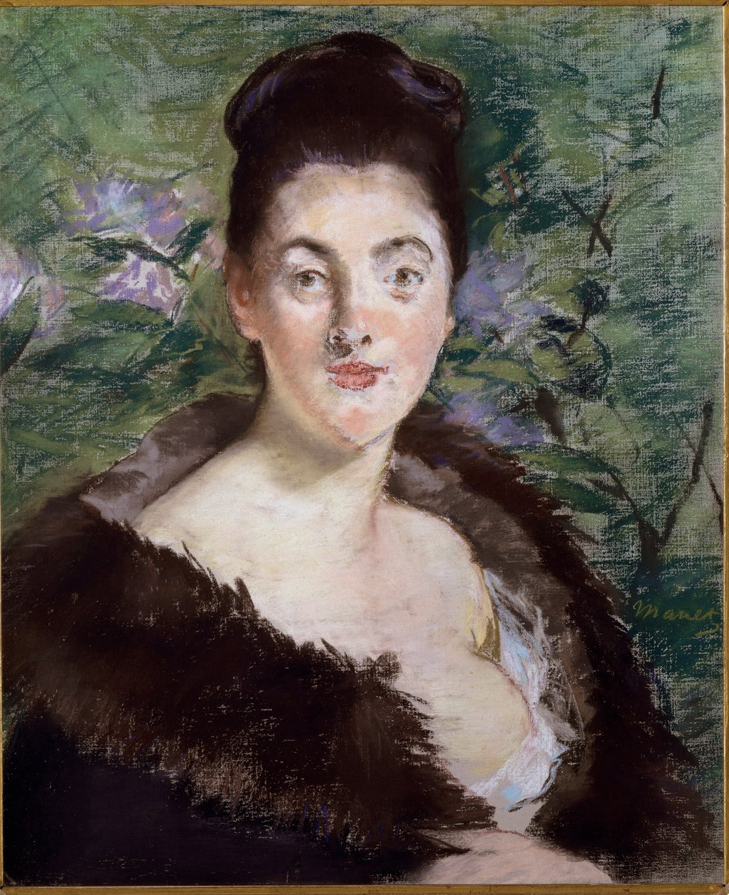 Retrato do Desconhecido ou A Mulher em Pele (óleo sobre tela de Édouard Manet