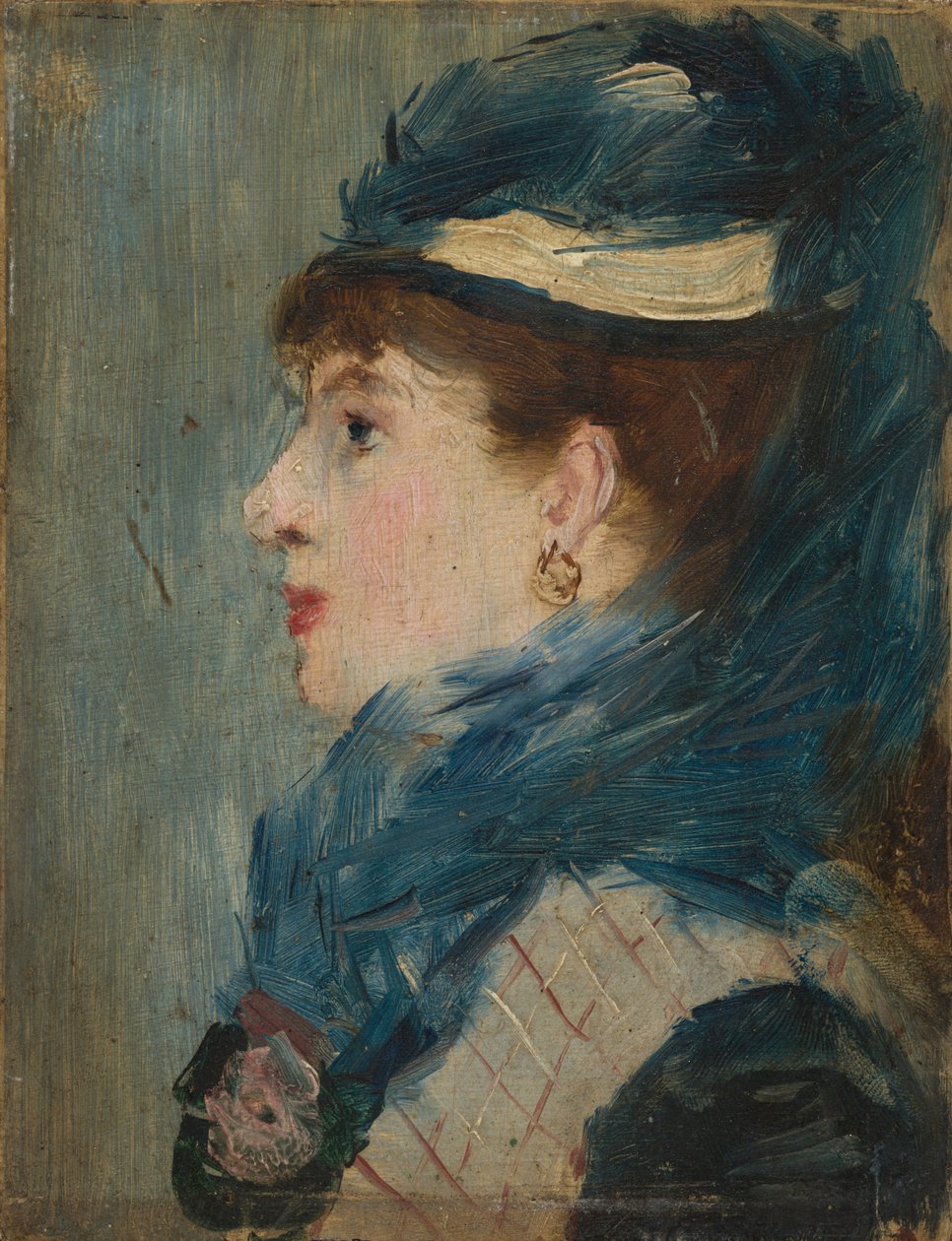 Retrato de uma Senhora, c. 1879 (óleo sobre madeira) de Édouard Manet