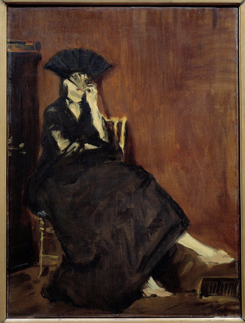 Retrato do pintor Berthe Morisot de Édouard Manet