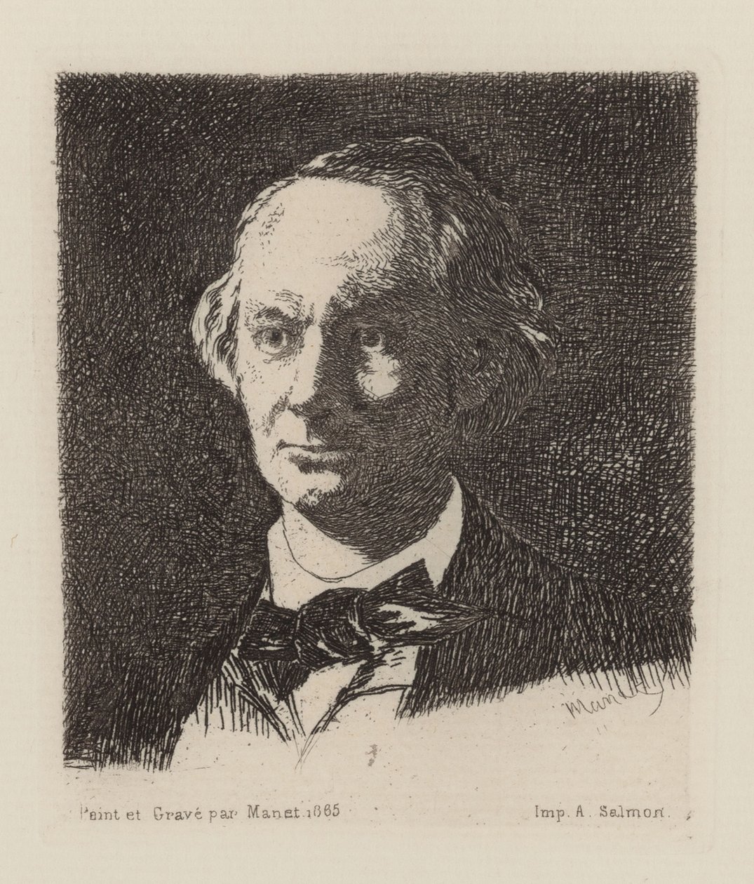 Retrato do poeta Charles Baudelaire 1821-1867 de Édouard Manet