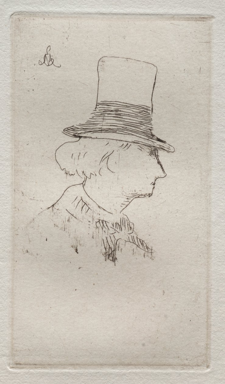 Retrato de perfil de Charles Baudelaire de Édouard Manet