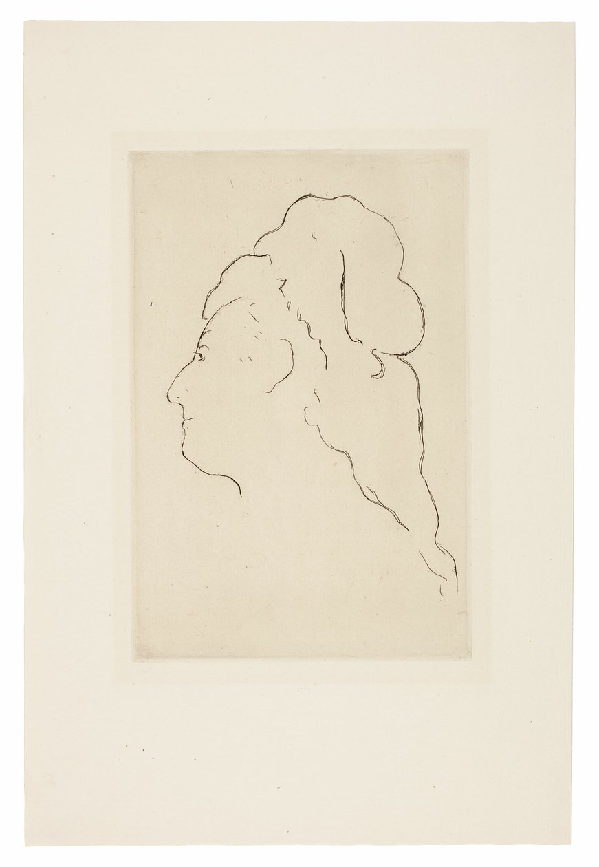 Perfil de Eva Gonzales, virado à esquerda de Édouard Manet