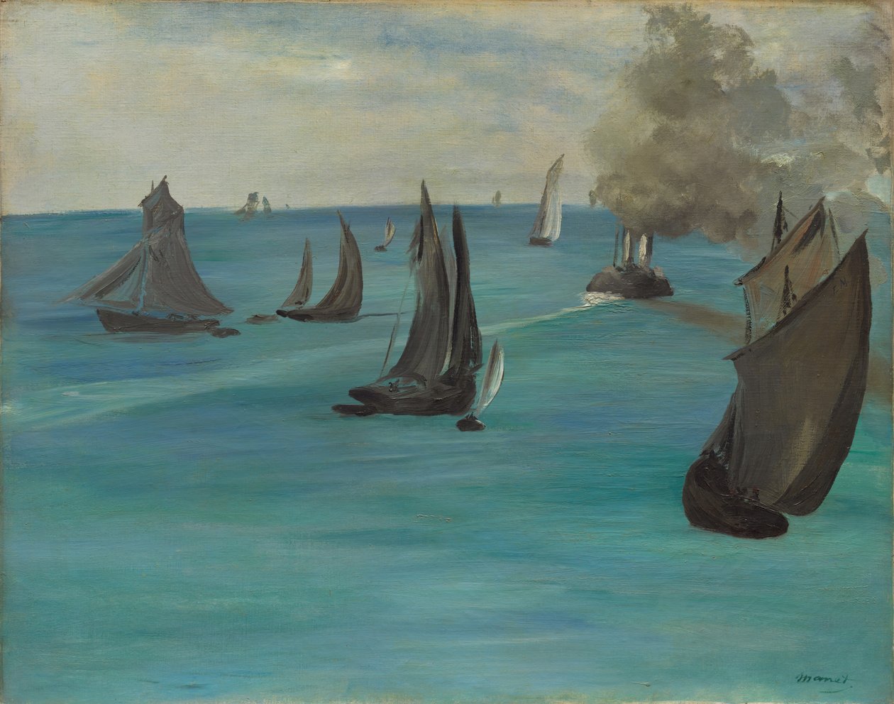 Vista para o mar, clima calmo Vista para o mar, clima calmo, 1864. de Édouard Manet