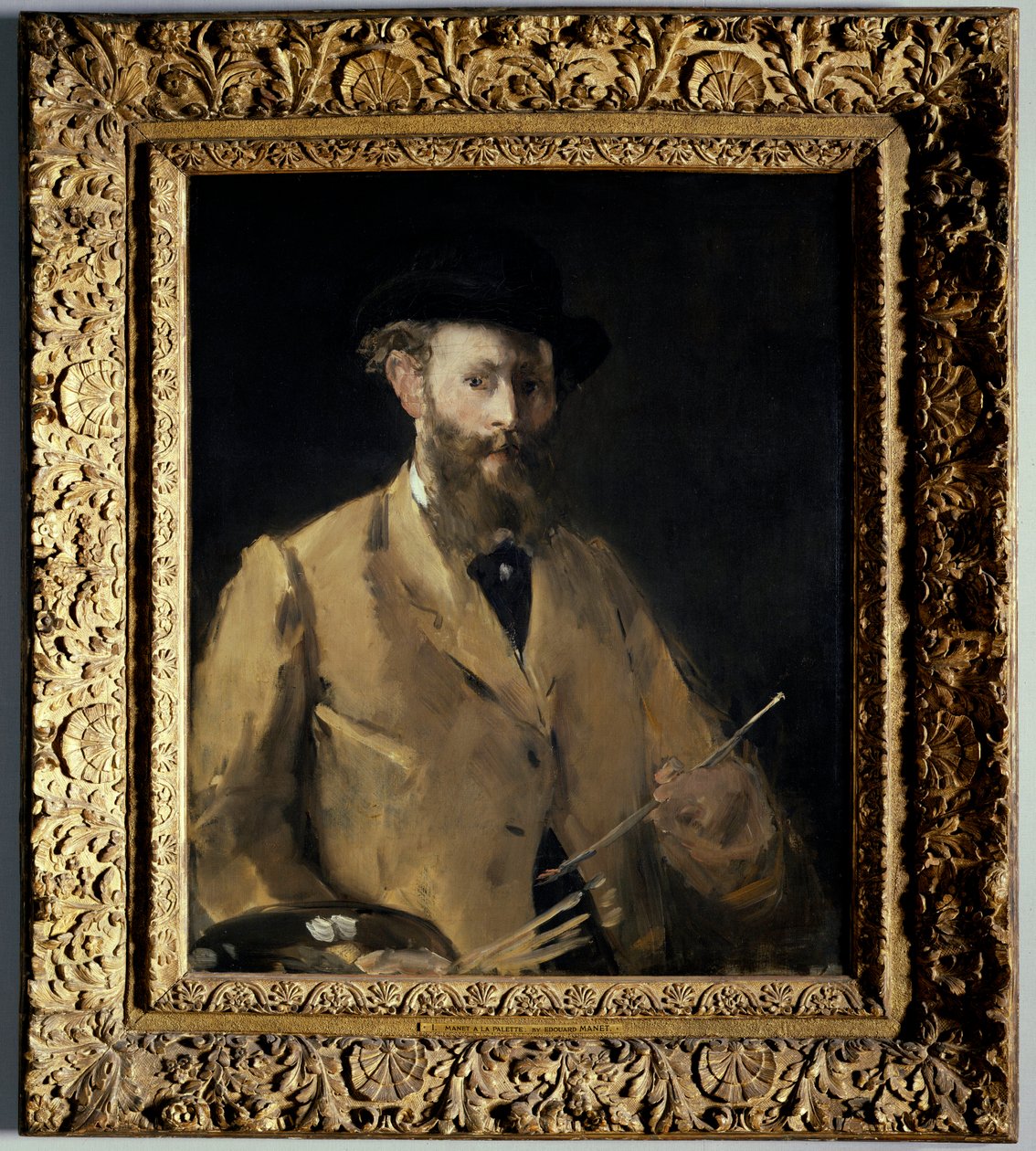 Auto-retrato com paleta Pintura por Edouard Manet (1832-1883) 1879 Colecção privada de Édouard Manet
