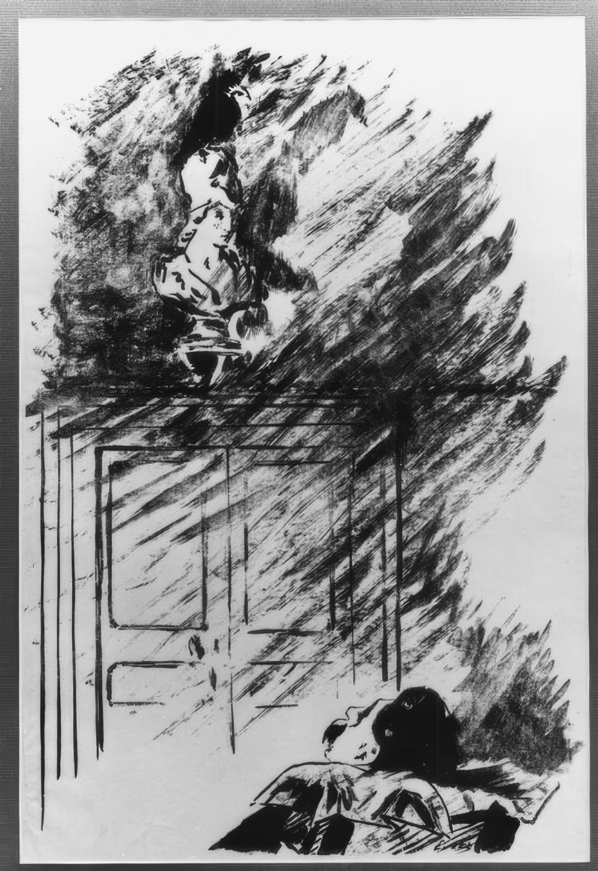 Sente-se no busto de Pallas .... de Édouard Manet