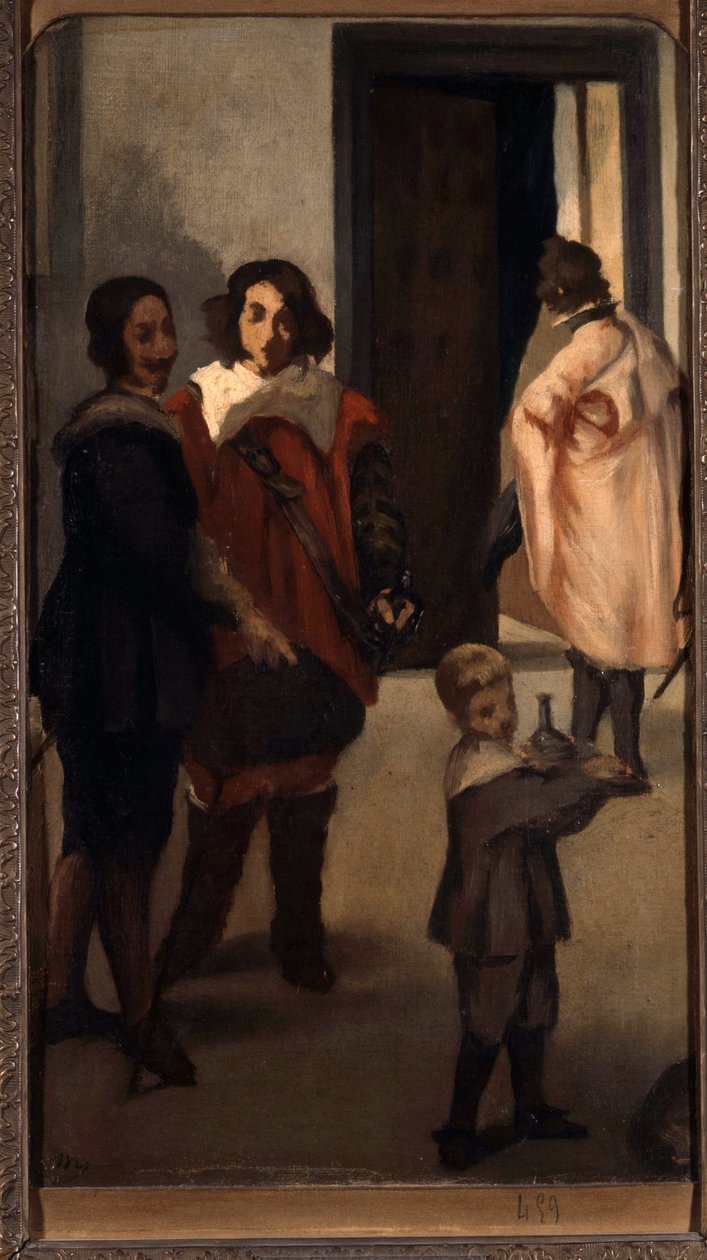 Pintura de Cavaleiros Espanhóis por Edouard Manet (1832-1883) 1859 Sun. 0,45 X 0,26 m Lyon, Museu de Belas Artes de Édouard Manet