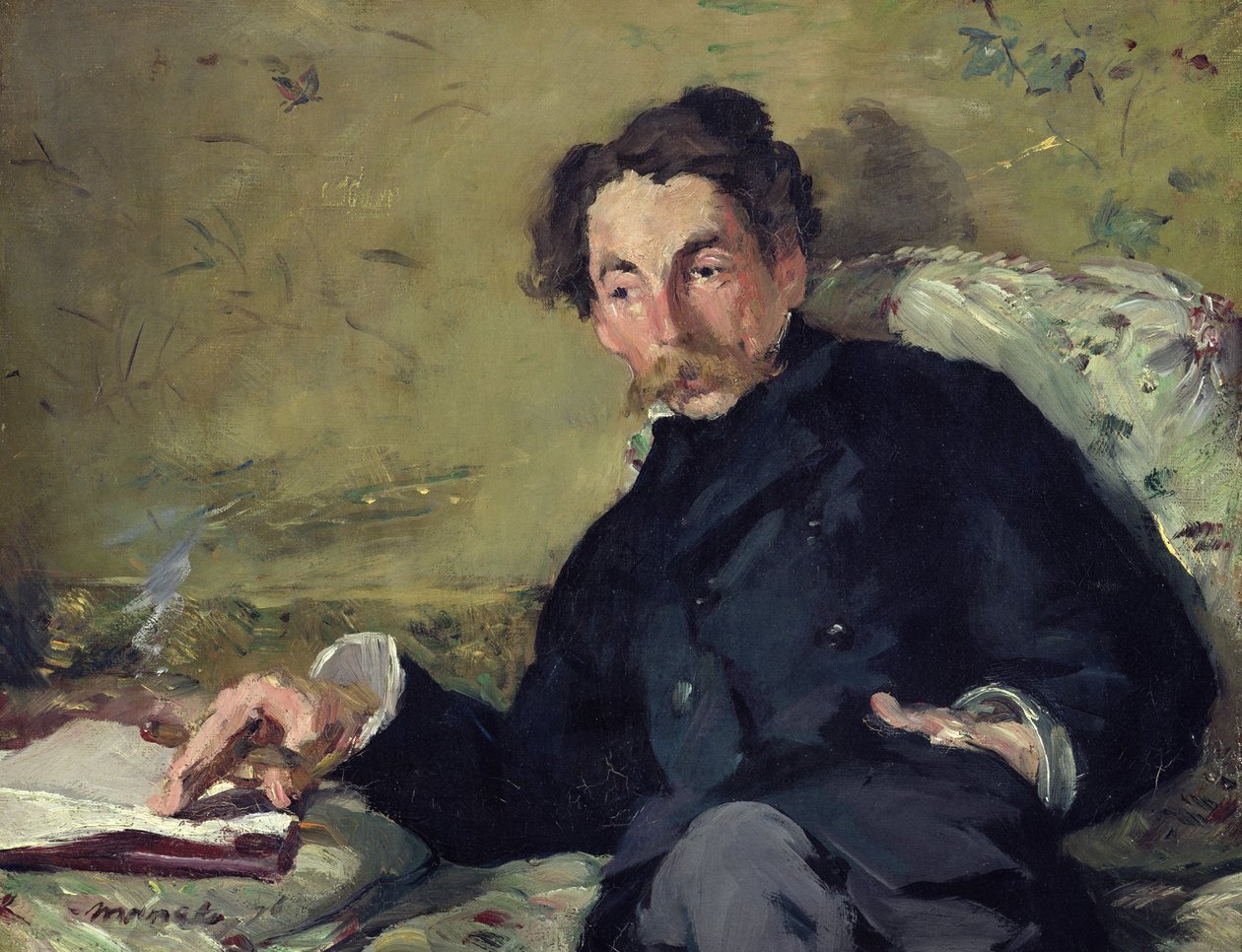 Stephane Mallarmé (1842-98) 1876 (óleo sobre tela) de Édouard Manet