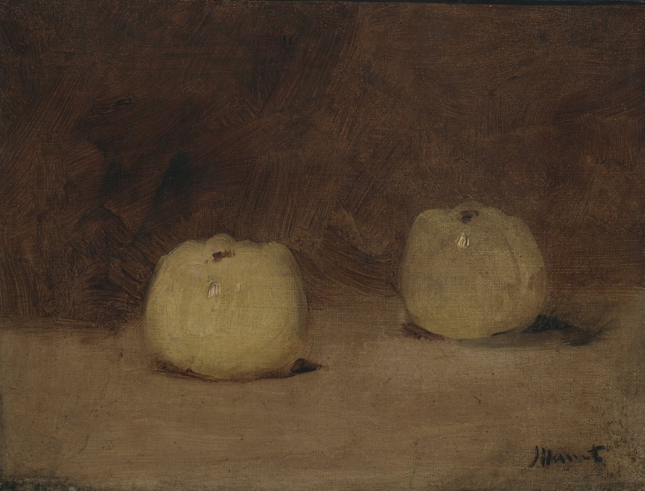 Ainda vida com duas maçãs, c.1880 de Édouard Manet