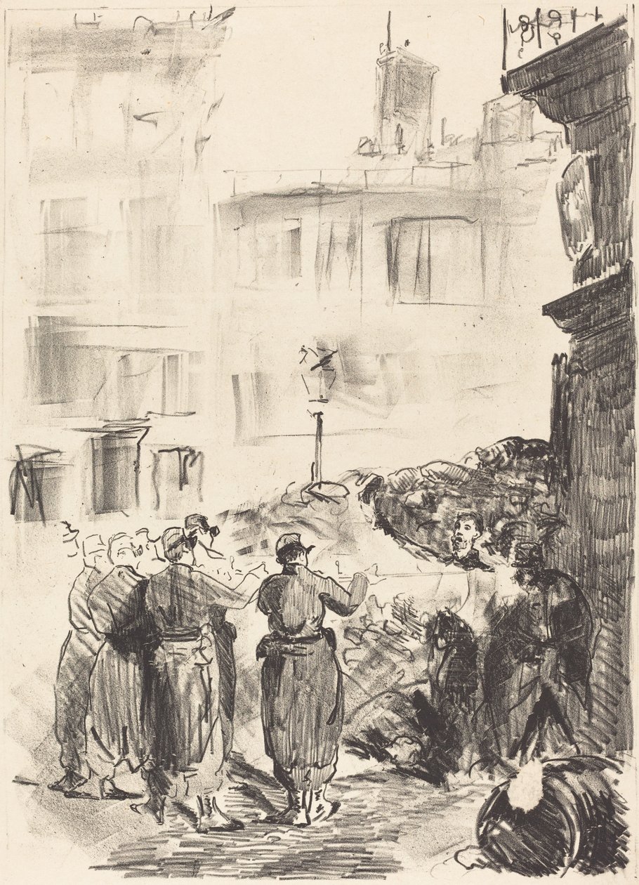 A Barricada (La barricada) de Édouard Manet