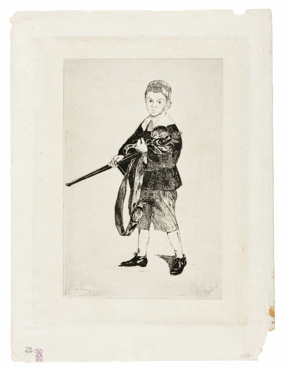 O rapaz da espada, virado para a esquerda III de Édouard Manet