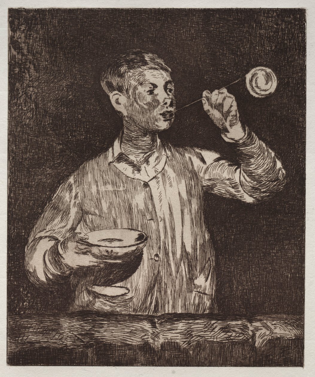 O menino com bolhas de sabão. de Édouard Manet