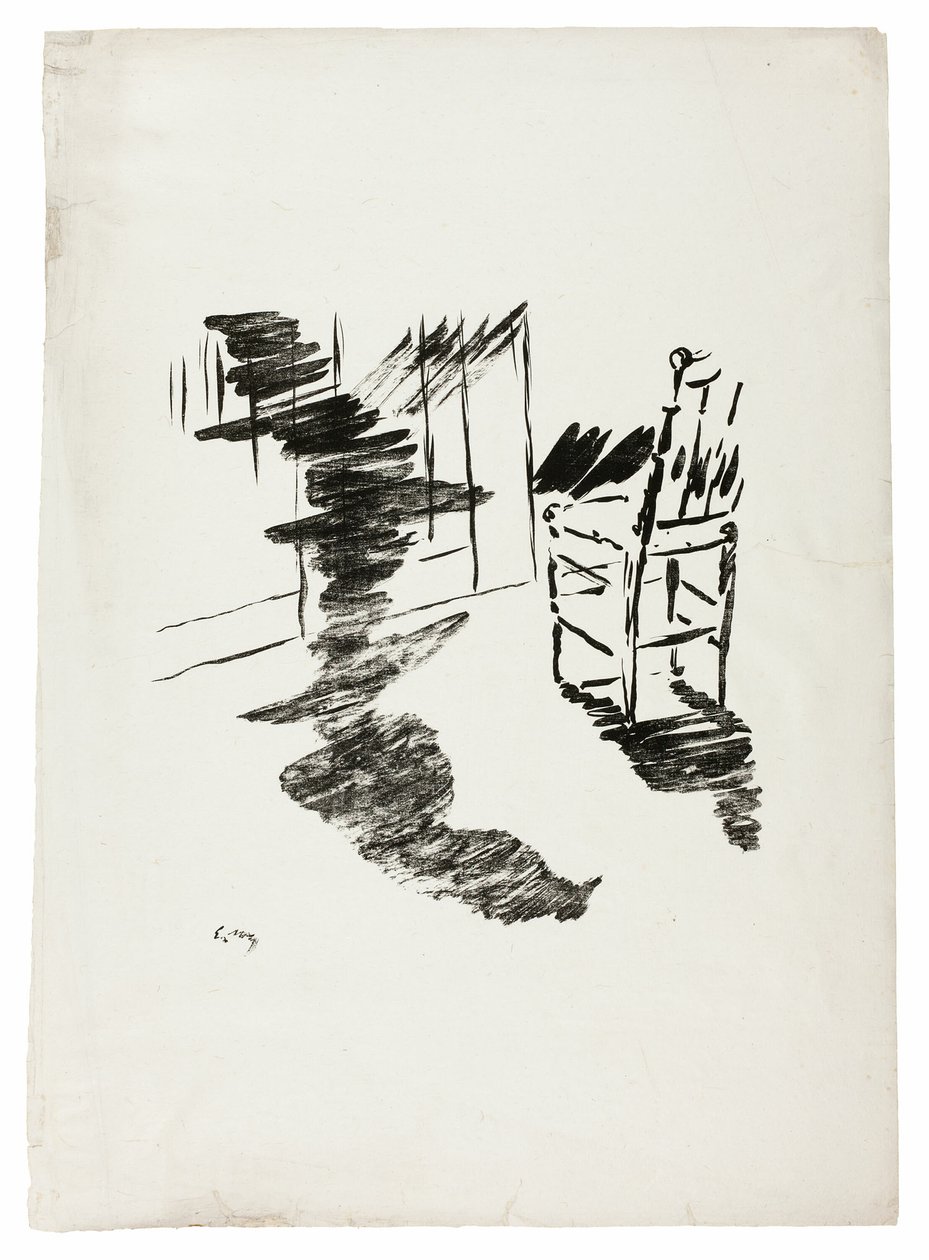 A Cadeira ("Aquela sombra que jaz flutuando no chão..."), de O Corvo (Le Corbeau) de Édouard Manet