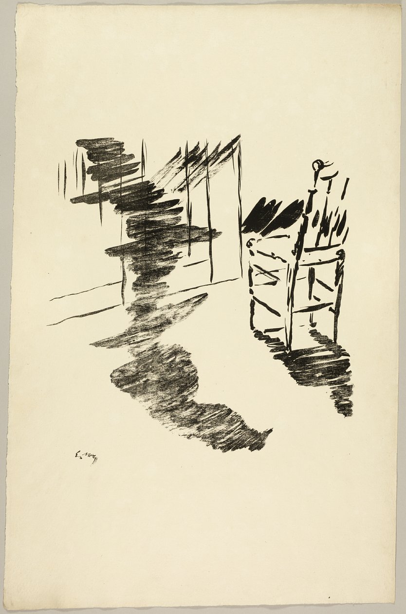 A Cadeira ("Aquela sombra que jaz flutuando no chão..."), de O Corvo (Le Corbeau) de Édouard Manet